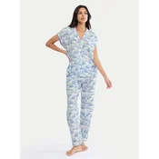 Triumph Pižama Boyfriend 10222611 Modra Relaxed Fit