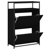 Ormaric za cipele crni 75x34x112 cm od konstruiranog drva