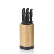 Kela Komplet nožev v stojalu Acida, bambus, črn, 24,5 cm, 13,0 cm