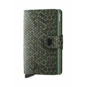 Usnjena denarnica Secrid Miniwallet Hexagon Green zelena barva