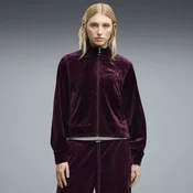 PUMA Essentials Elevated Velour Track Jacket Women, Clothing, Ruby Noir, XS
