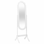 vidaXL Samostojece ogledalo bijelo 45,5x47,5x160 cm konstruirano drvo