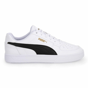 White Mens Leather Sneakers Puma Caven 2.0