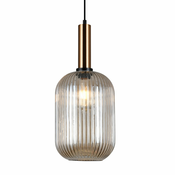 ITALUX PND-5588-1L-BRO+AMB - Luster na sajli ANTIOLA 1xE27/40W/230V bronza