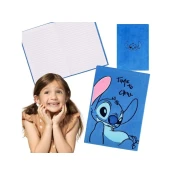 Disney DISNEY Stitch Plišasti modra zapisnik/zvezek z linirane strani, z modro vezavo A5/80 strani