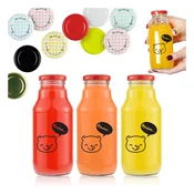 shumee 5x steklenička Winnie the Pooh 330 ml s potiskom za sok, sirup, mleko
