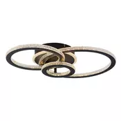Rabalux Plafonjera Maziar, LED, Sa daljinskim, 40W, 3000-6500K, 52x35cm, Crna