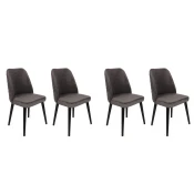 Hanah Home Set 4 trpezarijske stolice Tutku Crna
