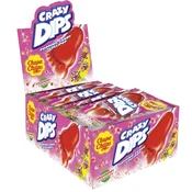 Chupa Chups Crazy Dips jagodni lizik 14 g karton 24 kosov