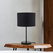 B.K. Licht Namizna svetilka Kari, črna/zlata, višina 33 cm, tekstil, E27 - Dnevna soba/jedilnica - Sodobni - črna, zlata - Tkanine/tekstil