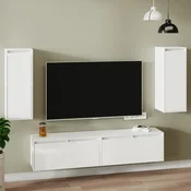 Zidni ormarici 2 kom bijeli 30 x 30 x 80 cm od masivne borovine