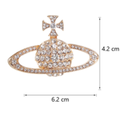 Generic Zlat preprost, lahek luksuzen komplet korzaž z diamantnim planetom, broško, nakitom, puloverjem, srajčnimi dodatki, (21125868)