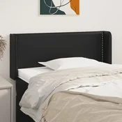 Vidaxl vidaXL Vzglavnik s krilci črne barve 93x16x78/88 cm umetno usnje