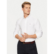Tommy Hilfiger Srajca Solid Heritage MW0MW35774 Bela Regular Fit