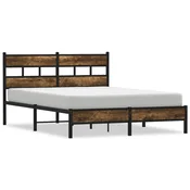 Vidaxl Posteljni okvir brez vzmetnice z vzmetnice dim. hrast 160x200cm