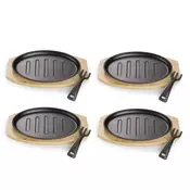 Echtwerk SET PONEV Oval mit Grillstreifen lito železo 4-delni