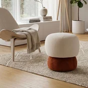Hanah Home puf Coco, 33 cm, krem / narandžasti