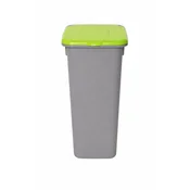 Plafor Koš za smeti pla siv 53l - zelen pokrov