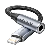 Adapter Vention Lightning na 3.5mm jack, 0.1m, siv