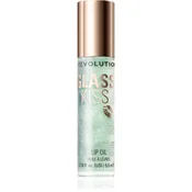 Revolution Glass Kiss bleščeče olje za ustnice odtenek Pixiedust Green 5.5 ml