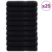 Vidaxl Gostinska brisača SOLUND 25 szt. Črna 100 x 200 cm 550 gsm