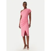 Rinascimento Cocktail obleka CFC0127793003 Roza Slim Fit