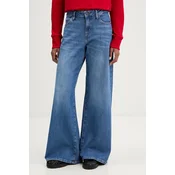 Guess Jeans kavbojke s širokimi hlačnicami ženske