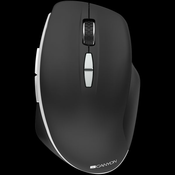 Canyon 2.4 GHz Wireless mouse ,with 7 buttons, DPI 800/1200/1600, Battery: AAA*2pcs,Black,72*117*41mm, 0.075kg