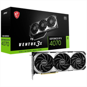 Graficka kartica VGA MSI RTKS 4070 VENTUS 2Ks OC 12GB GDDR6Ks, 3kDP, HDMI, V513-290R