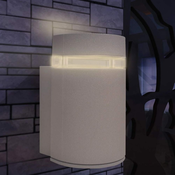 vidaXL Vanjska polucilindricna zidna svjetiljka siva aluminijska