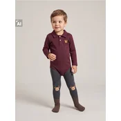 Sinsay - Bodi sa dugim rukavima i kragnom - maroon