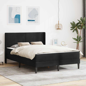 vidaXL Konstrukcija postelje Črna 140 x 200 cm Žamet