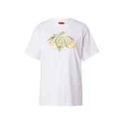 HUGO Majica Vintage  apno / travnato zelena / bela