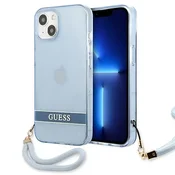 Guess Translucent Stap ovitek za iPhone 13 mini, moder