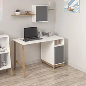 Hanah Home radni sto Venaro, 120 cm, beli / orah