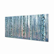 tulup.si Slika na akrilnem steklu Birch gozd sunset 120x60 cm 4 obešalnika