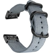 GS Najlonski pašček QuickFit 20 mm za Garmin Fenix 5S/6S/7S/8 43 mm, siv