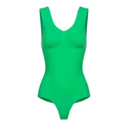 cfab Oblikovanje postave Tank Bodysuit Sculpting Shapewear mit String neonsko zelena