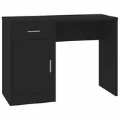 Vidaxl Pisalna miza s predalom in omarico 100x40x73 cm les