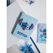 Sinsay - Sveska sa 3D koricama Stitch - svetlo plava
