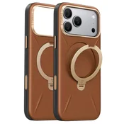 Premium ovitek Torras QPRO Leather za iPhone 17 Pro Max/18 Pro Max - brown