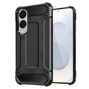 Hibridni ovitek Armor Kickstand za Samsung Galaxy S25 Edge - Črna KP36935