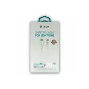 Lightning / USB-C kabel Smart, PD 20W, 1m, bel, Devia