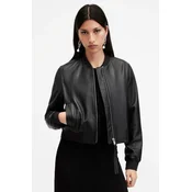 Usnjena jakna AllSaints ORTEN BOMBER JACKET ženska, črna barva, W072LB