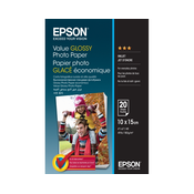 Papir Epson S400037 value glossy photo paper 10x15 183g 20L AK_POT