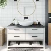 Kupaonska radna ploca tamnosmeda 100x50x(2-4) cm tretirano drvo