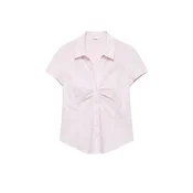 Pull&Bear Bluza staro roza / bela