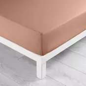 Rožnato-oranžna napenjalna bombažna rjuha 160x200 cm Lina – douceur dintérieur