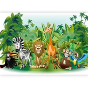 artgeist Fototapeta Jungle Animals, 400x280cm