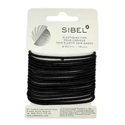 Sibel Elastic Thin Hair Bands Black 50 mm 16 ks